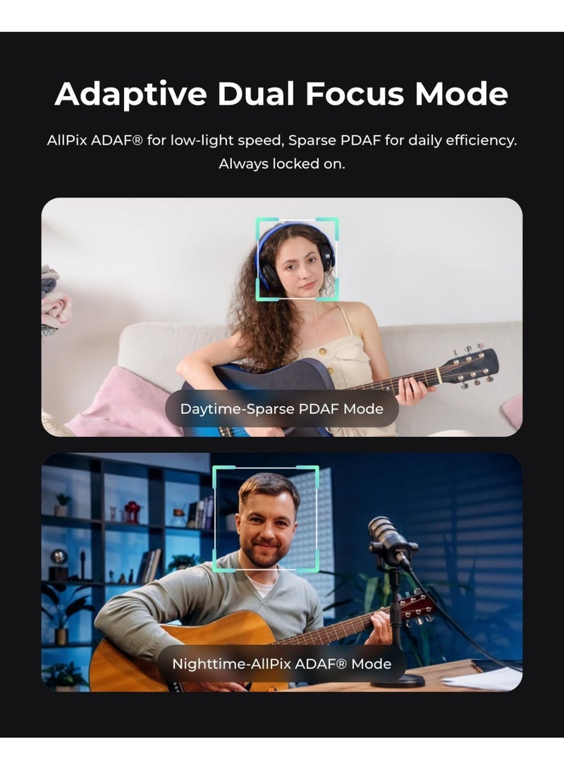 OBSBOT كاميرا ويب OBSBOT Tiny 3 مع صوت مكاني مدعوم بالذكاء الاصطناعي بدقة 4K، كاميرا PTZ بتتبع الذكاء الاصطناعي مع مستشعر 1/1.28"، ثلاث ميكروفونات، تحكم صوتي وإيمائي، 120FPS، HDR، كاميرا ويب للكمبيوتر، اللابتوب، البث، الاجتماعات، سويتش 2، وغيرها. - Image 4